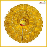 Blended Frill Thread Sitara Work Haldi Poshak With Pagdi & Patka